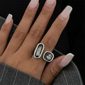 Ovelar Open Ring — Adjustable Crystal Knuckle Ring That Turns Every Gesture Into Art