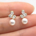 Ovelar Pearl Stud Earrings — Dainty Imitation Pearl Studs You'll Reach for Every Single Day