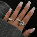 Ovelar Open Ring — Adjustable Crystal Knuckle Ring That Turns Every Gesture Into Art
